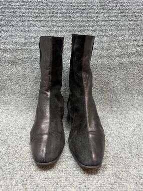 IILLGA Ankle Boots Black Fur Lined Zip Women US 8.5